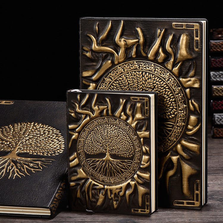 Wholesale Vintage Relief Tree of Life PU A5/A6 Notebook Handbook